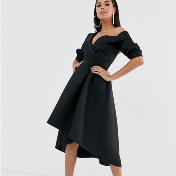 ASOS Dresses & Skirts - ASOS Fallen Shoulder Midi Dress